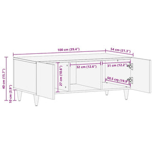 vidaXL Coffee Table 100x54x40 cm Solid Wood Mango