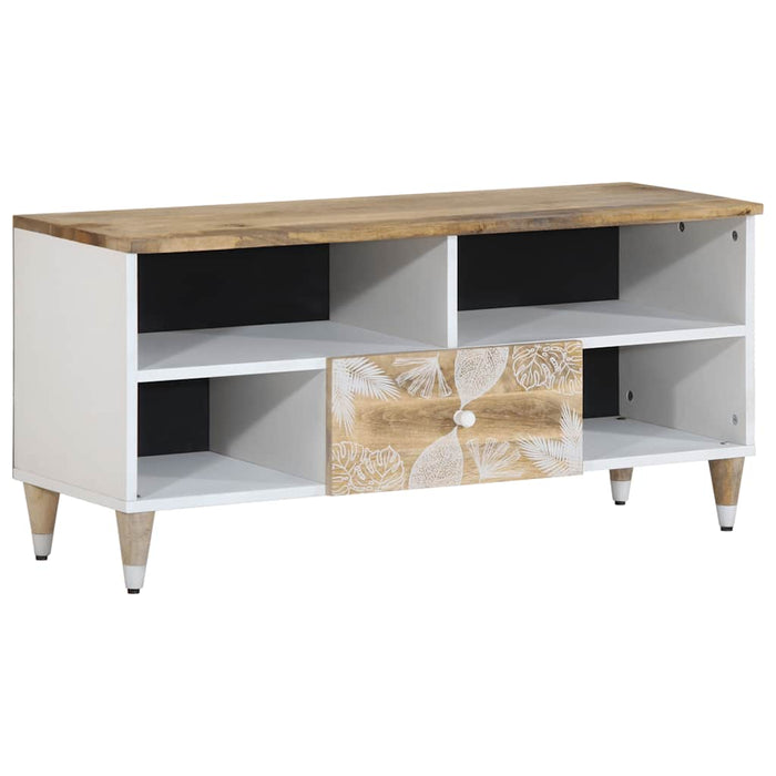 vidaXL TV Cabinet 100x33.5x46 cm Solid Wood Mango