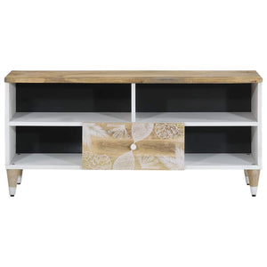 vidaXL TV Cabinet 100x33.5x46 cm Solid Wood Mango