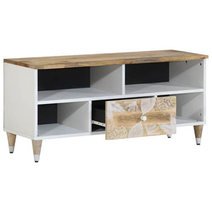 vidaXL TV Cabinet 100x33.5x46 cm Solid Wood Mango