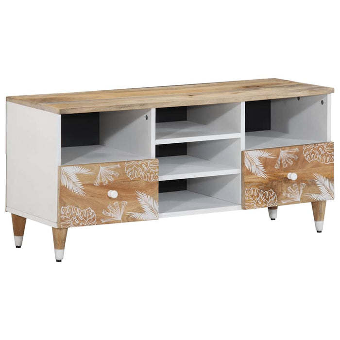 vidaXL TV Cabinet 100x33.5x46 cm Solid Wood Mango