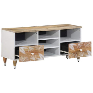 vidaXL TV Cabinet 100x33.5x46 cm Solid Wood Mango