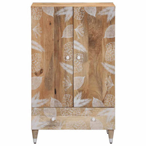 vidaXL Highboard 60x33.5x100 cm Solid Wood Mango