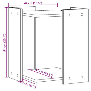 vidaXL Cat Litter Box Enclosure Concrete Grey 42x42x51 cm Engineered Wood