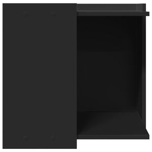 vidaXL Cat Litter Box Enclosure Black 53x53x51 cm Engineered Wood