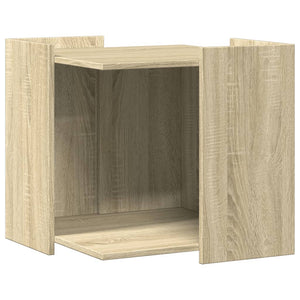 vidaXL Cat Litter Box Enclosure Sonoma Oak 53x53x51 cm Engineered Wood