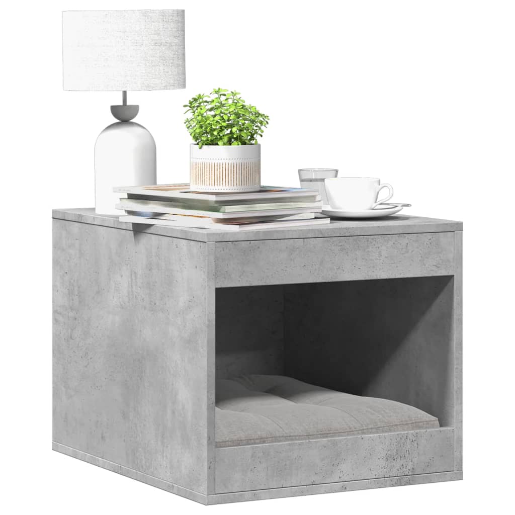 vidaXL Cat Litter Box Enclosure Concrete Grey 47x59x42 cm Engineered Wood