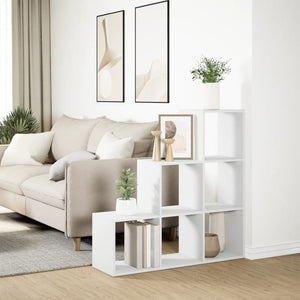 vidaXL Room Divider Bookcase 3-Tier White 99x29x99 cm Engineered Wood