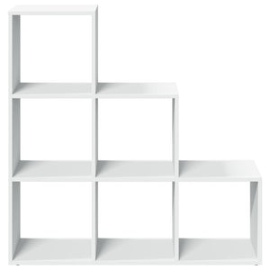 vidaXL Room Divider Bookcase 3-Tier White 99x29x99 cm Engineered Wood