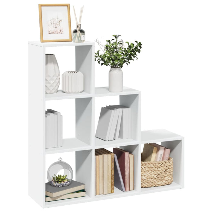 vidaXL Room Divider Bookcase 3-Tier White 99x29x99 cm Engineered Wood