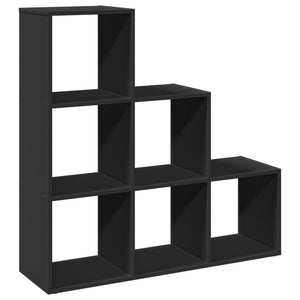 vidaXL Room Divider Bookcase 3-Tier Black 99x29x99 cm Engineered Wood