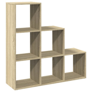 vidaXL Room Divider Bookcase 3-Tier Sonoma Oak 99x29x99 cm Engineered Wood