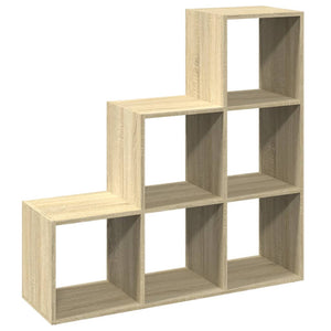 vidaXL Room Divider Bookcase 3-Tier Sonoma Oak 99x29x99 cm Engineered Wood