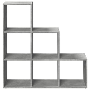 vidaXL Room Divider Bookcase 3-Tier Concrete Grey 99x29x99 cm Engineered Wood