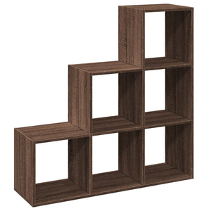 vidaXL Room Divider Bookcase 3-Tier Brown Oak 99x29x99 cm Engineered Wood