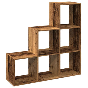 vidaXL Room Divider Bookcase 3-Tier Old Wood 99x29x99 cm Engineered Wood