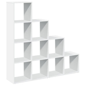 vidaXL Room Divider Bookcase 4-Tier White 131.5x29x131.5 cm Engineered Wood