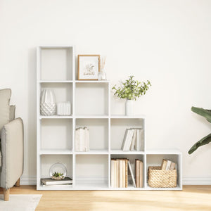 vidaXL Room Divider Bookcase 4-Tier White 131.5x29x131.5 cm Engineered Wood