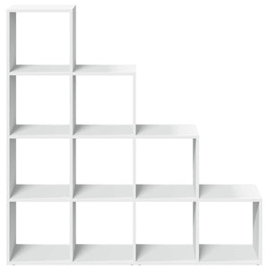 vidaXL Room Divider Bookcase 4-Tier White 131.5x29x131.5 cm Engineered Wood