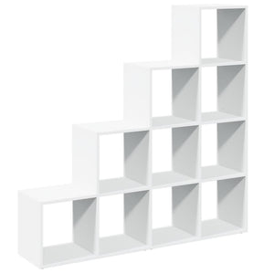 vidaXL Room Divider Bookcase 4-Tier White 131.5x29x131.5 cm Engineered Wood