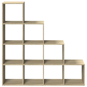 vidaXL Room Divider Bookcase 4-Tier Sonoma Oak 131.5x29x131.5 cm Engineered Wood