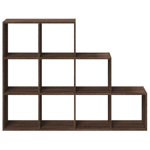 vidaXL Room Divider Bookcase 3-Tier Brown Oak 137.5x29x103.5 cm Engineered Wood