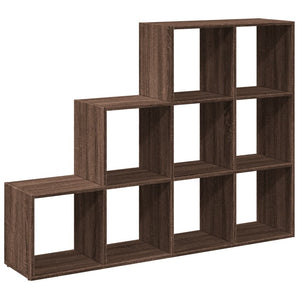 vidaXL Room Divider Bookcase 3-Tier Brown Oak 137.5x29x103.5 cm Engineered Wood