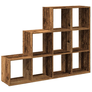 vidaXL Room Divider Bookcase 3-Tier Old Wood 137.5x29x103.5 cm Engineered Wood