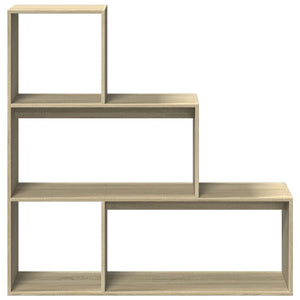 vidaXL Room Divider Bookcase 3-Tier Sonoma Oak 123x29x123 cm Engineered Wood