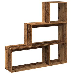 vidaXL Room Divider Bookcase 3-Tier Old Wood 123x29x123 cm Engineered Wood