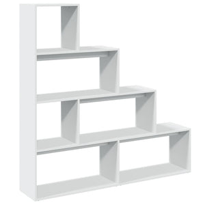 vidaXL Room Divider Bookcase 4-Tier White 143.5x29x143.5 cm Engineered Wood