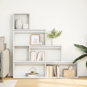 vidaXL Room Divider Bookcase 4-Tier White 143.5x29x143.5 cm Engineered Wood