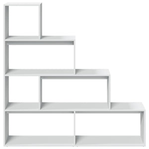 vidaXL Room Divider Bookcase 4-Tier White 143.5x29x143.5 cm Engineered Wood