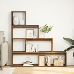 vidaXL Room Divider Bookcase 4-Tier Artisan Oak 143.5x29x143.5 cm Engineered Wood