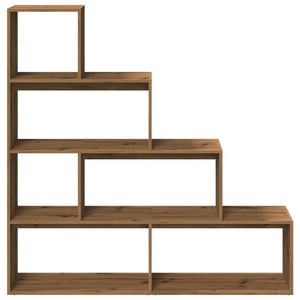 vidaXL Room Divider Bookcase 4-Tier Artisan Oak 143.5x29x143.5 cm Engineered Wood