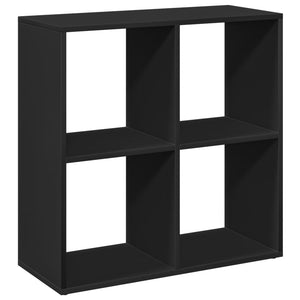 vidaXL Room Divider Bookcase Black 69.5x29x69.5 cm Engineered Wood