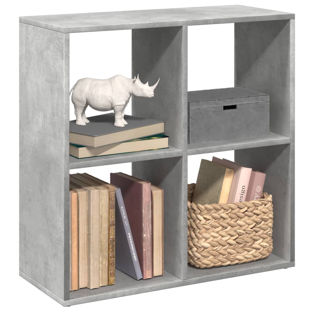 vidaXL Room Divider Bookcase Concrete Grey 69.5x29x69.5 cm Engineered Wood