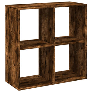 vidaXL Room Divider Bookcase Smoked Oak 69.5x29x69.5 cm Engineered Wood