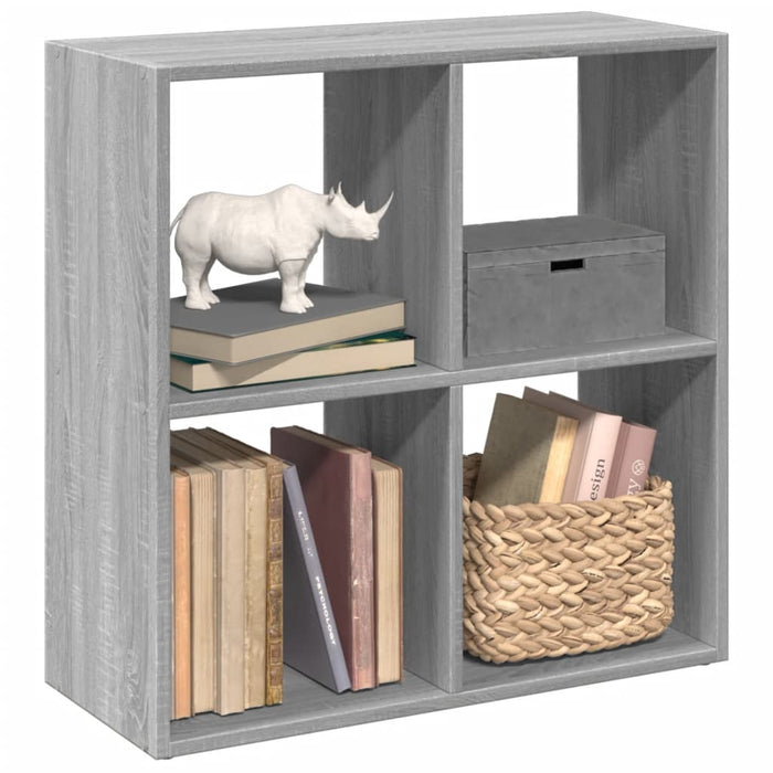 vidaXL Room Divider Bookcase Grey Sonoma 69.5x29x69.5 cm Engineered Wood