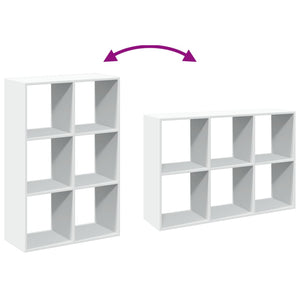 vidaXL Room Divider Bookcase White 69.5x29x103.5 cm Engineered Wood