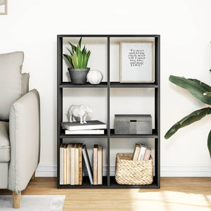 vidaXL Room Divider Bookcase Black 69.5x29x103.5 cm Engineered Wood