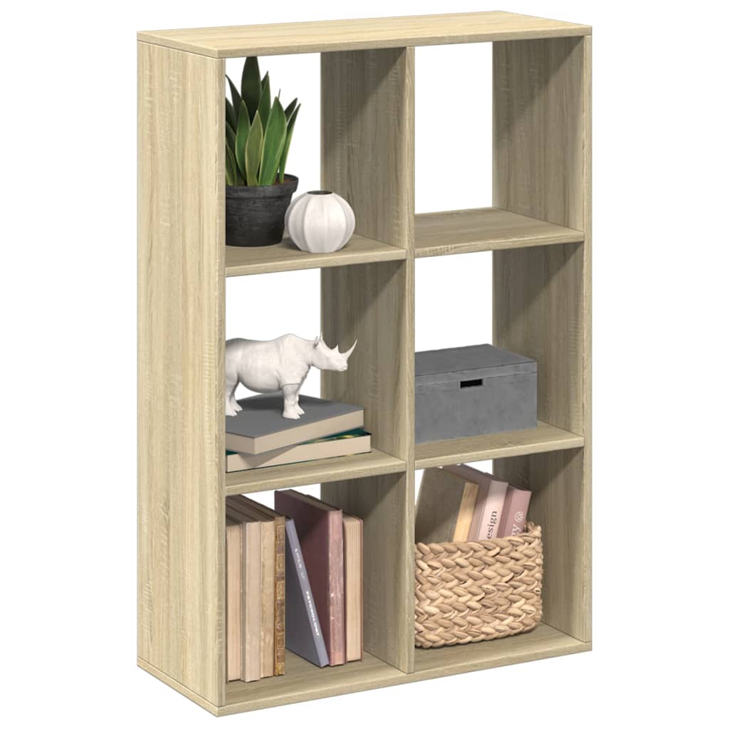 vidaXL Room Divider Bookcase Sonoma Oak 69.5x29x103.5 cm Engineered Wood