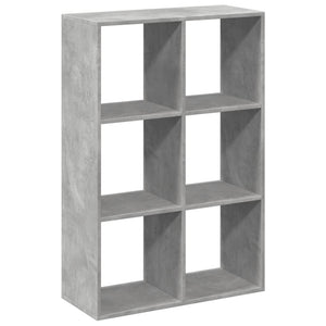 vidaXL Room Divider Bookcase Concrete Grey 69.5x29x103.5 cm Engineered Wood