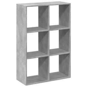 vidaXL Room Divider Bookcase Concrete Grey 69.5x29x103.5 cm Engineered Wood