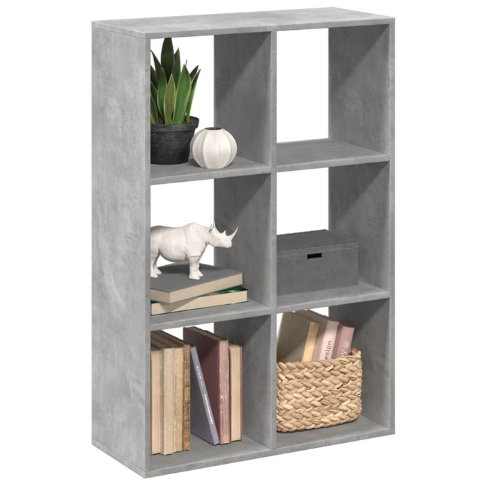 vidaXL Room Divider Bookcase Concrete Grey 69.5x29x103.5 cm Engineered Wood