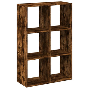 vidaXL Room Divider Bookcase Smoked Oak 69.5x29x103.5 cm Engineered Wood