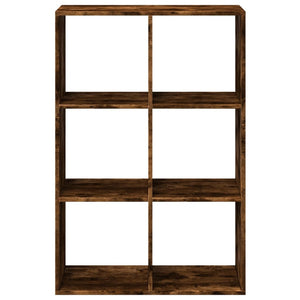 vidaXL Room Divider Bookcase Smoked Oak 69.5x29x103.5 cm Engineered Wood