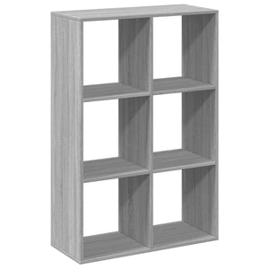 vidaXL Room Divider Bookcase Grey Sonoma 69.5x29x103.5 cm Engineered Wood