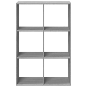 vidaXL Room Divider Bookcase Grey Sonoma 69.5x29x103.5 cm Engineered Wood