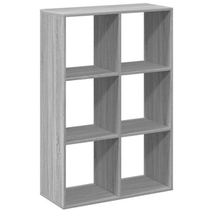 vidaXL Room Divider Bookcase Grey Sonoma 69.5x29x103.5 cm Engineered Wood